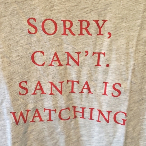 1901 by Nordstrom Christmas Holiday Graphic Print T-Shirt Santa is Watching - Picture 2 of 4